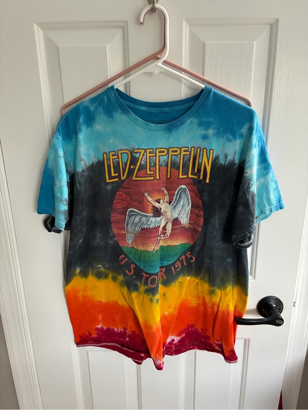 Led Zeppelin 1975 US Tour Tie-Dye T-Shirt - Multicolor Large